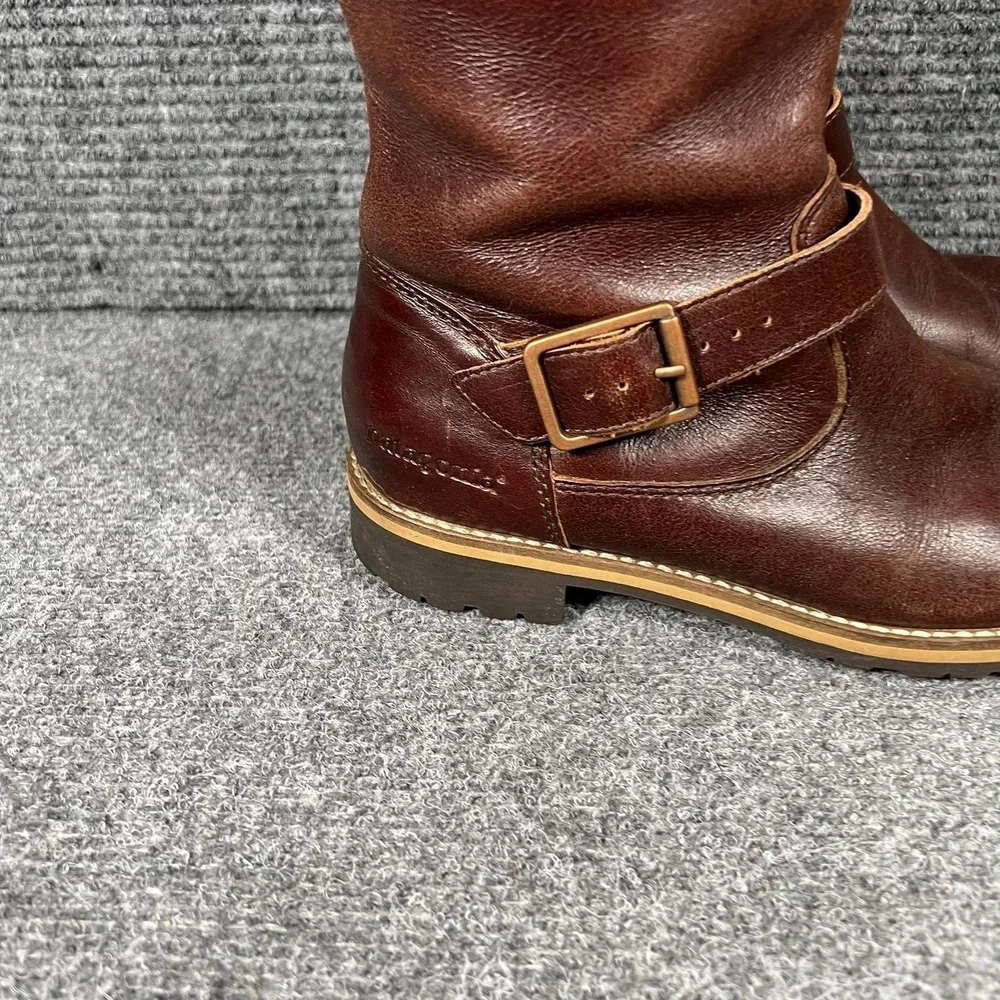 Patagonia Boots Womens Size 6.5 37.5 Brown Leather Buckle‎ Mid Calf Thatcher